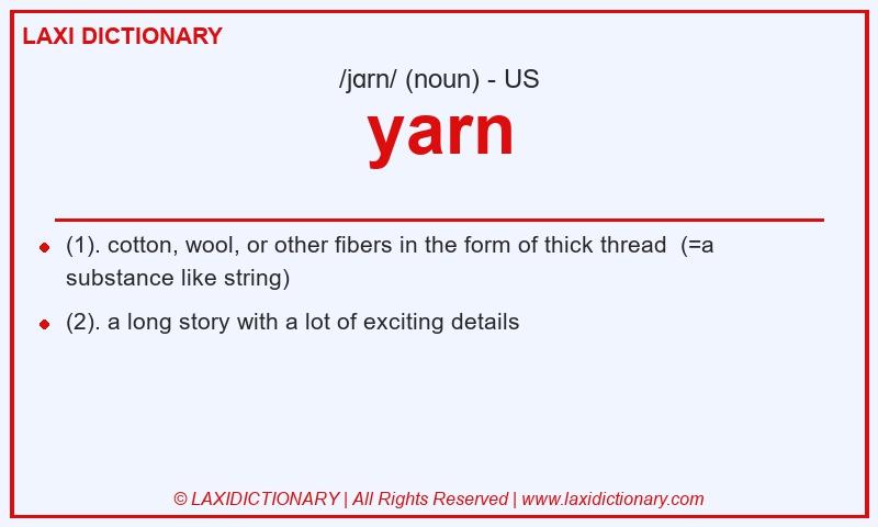 Definition yarn in American English