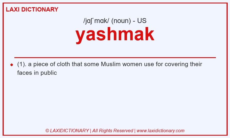 Definition yashmak in American English