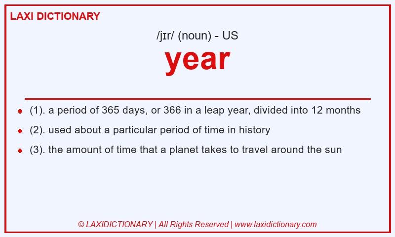 Definition year in American English