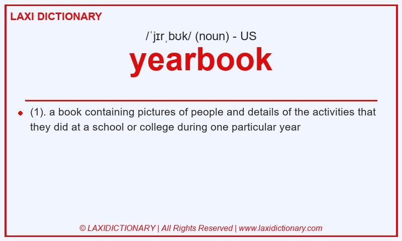 Definition yearbook in American English