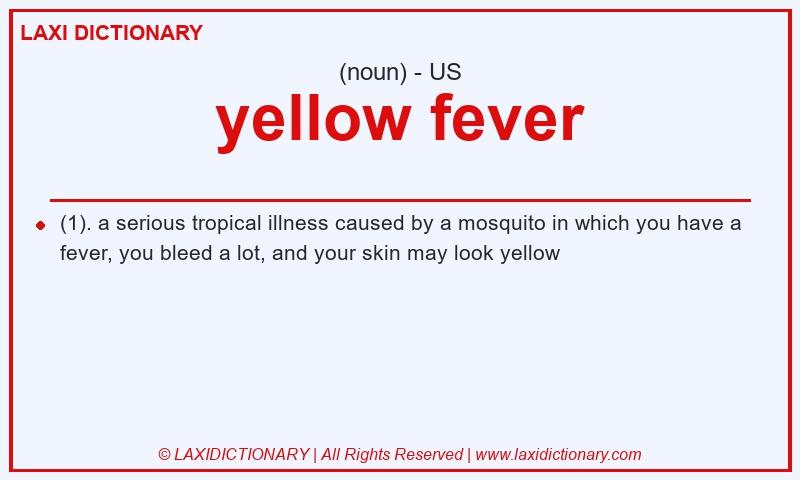 Definition yellow fever in American English