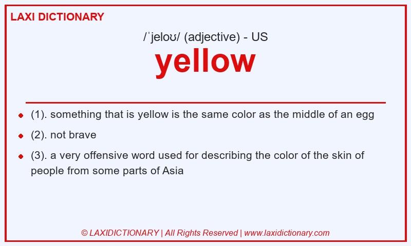 Definition yellow in American English