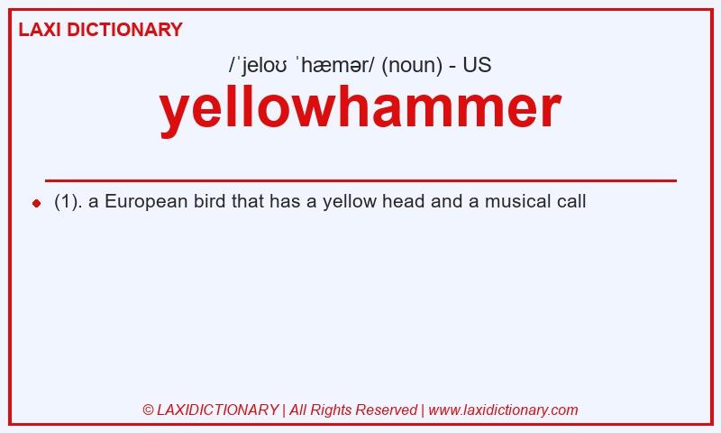 Definition yellowhammer in American English