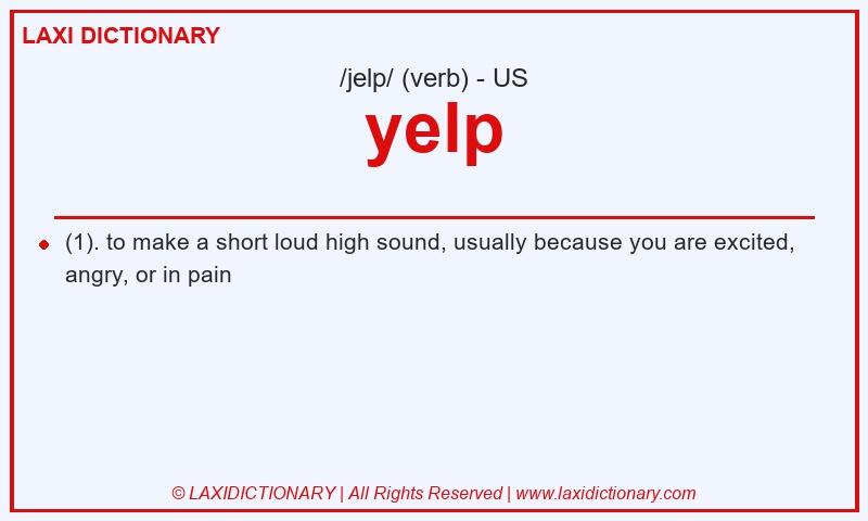 Definition yelp in American English