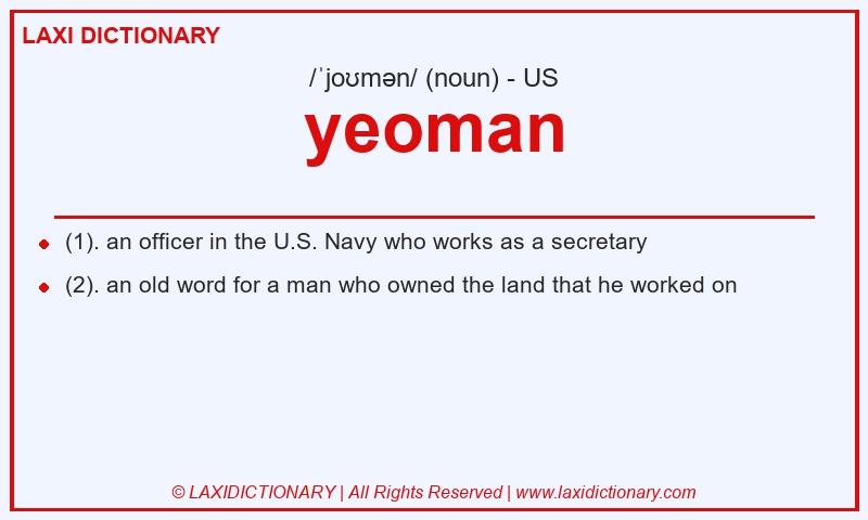 Definition yeoman in American English