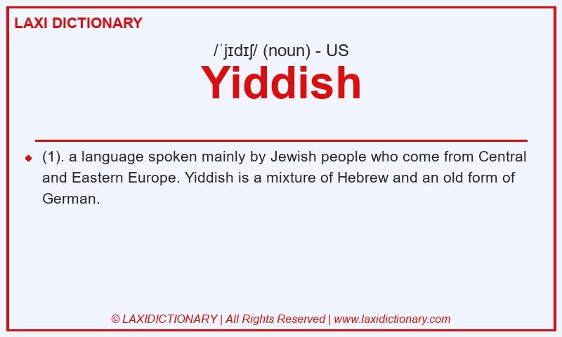 Definition Yiddish in American English