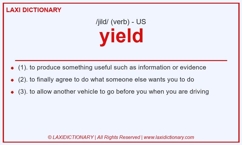 Definition yield in American English