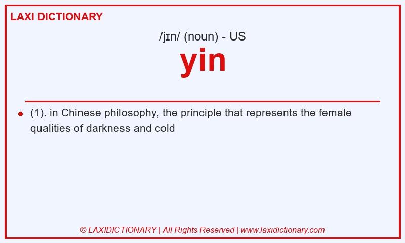 Definition yin in American English