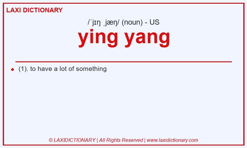 Definition ying yang in American English