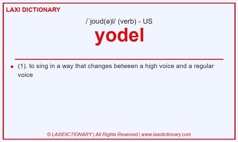 Definition yodel in American English
