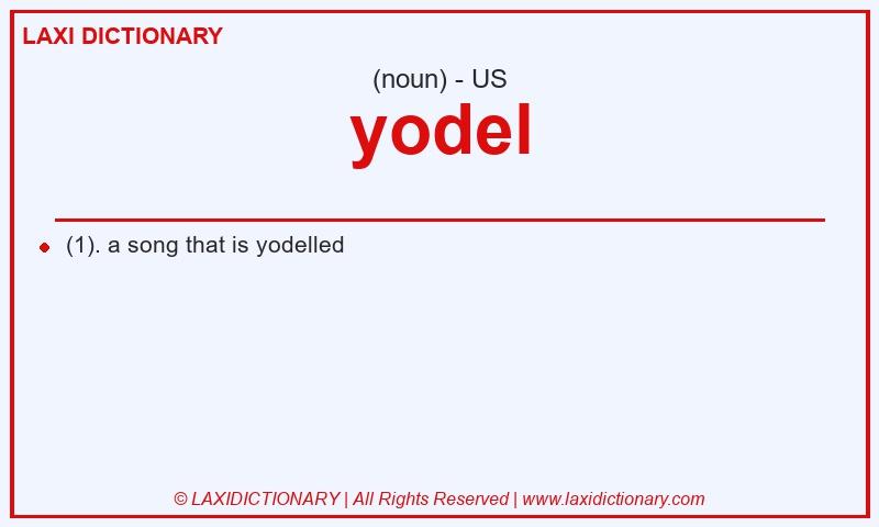 Definition yodel in American English