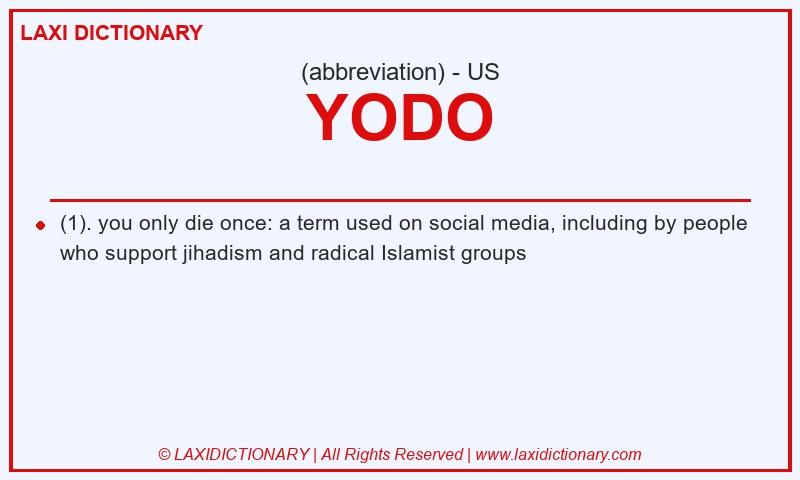 Definition YODO in American English