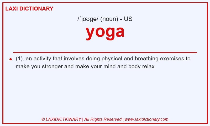 Definition yoga in American English