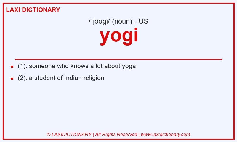 Definition yogi in American English