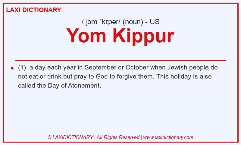 Definition Yom Kippur in American English
