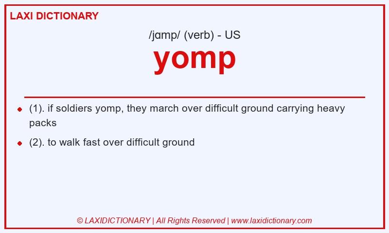 Definition yomp in American English