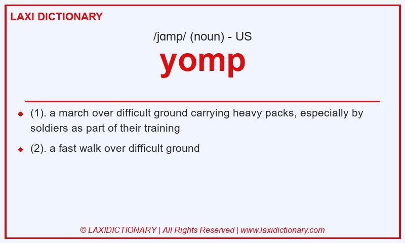 Definition yomp in American English