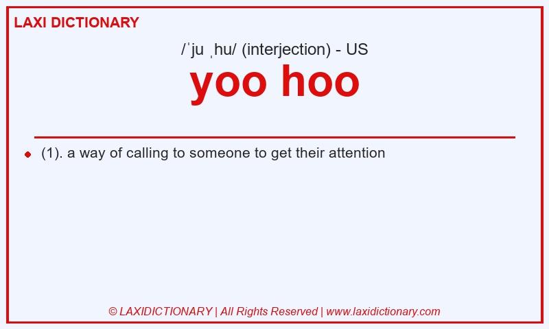 Definition yoo hoo in American English