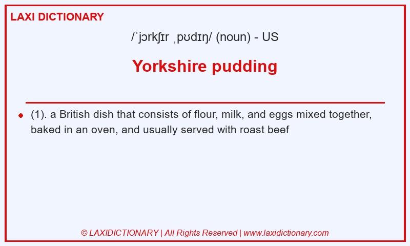 Definition Yorkshire pudding in American English