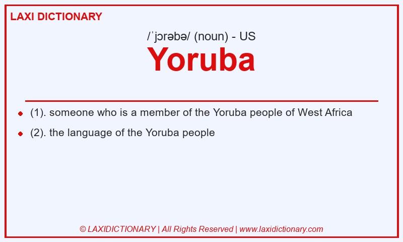 Definition Yoruba in American English