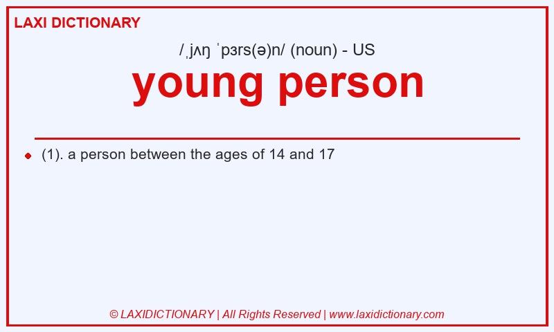 Definition young person in American English