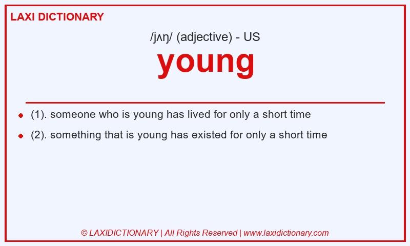 Definition young in American English