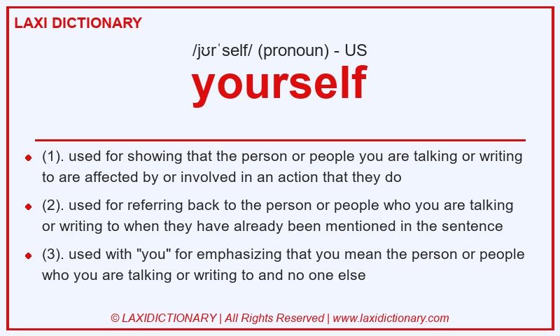 Definition yourself in American English