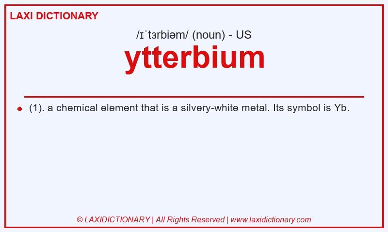 Definition ytterbium in American English