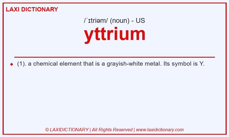 Definition yttrium in American English