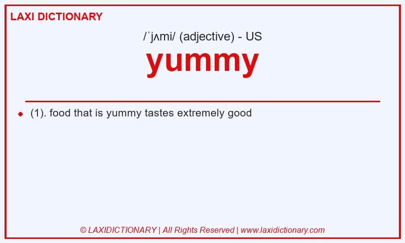 Definition yummy in American English