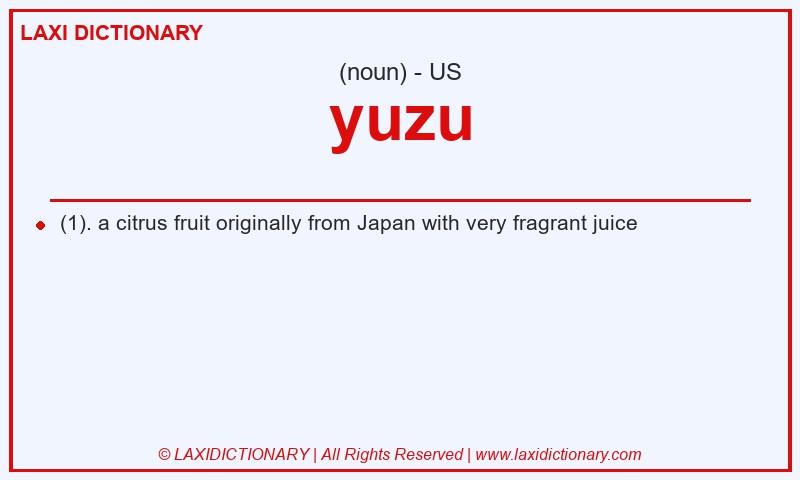 Definition yuzu in American English