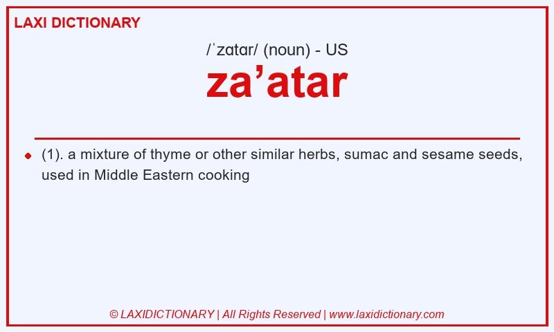 Definition za’atar in American English