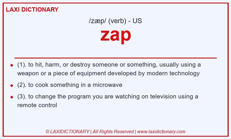 Definition zap in American English