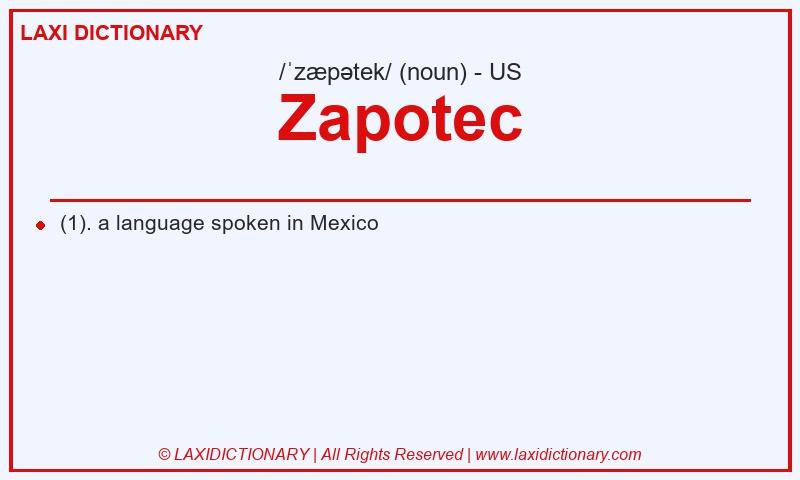Definition Zapotec in American English