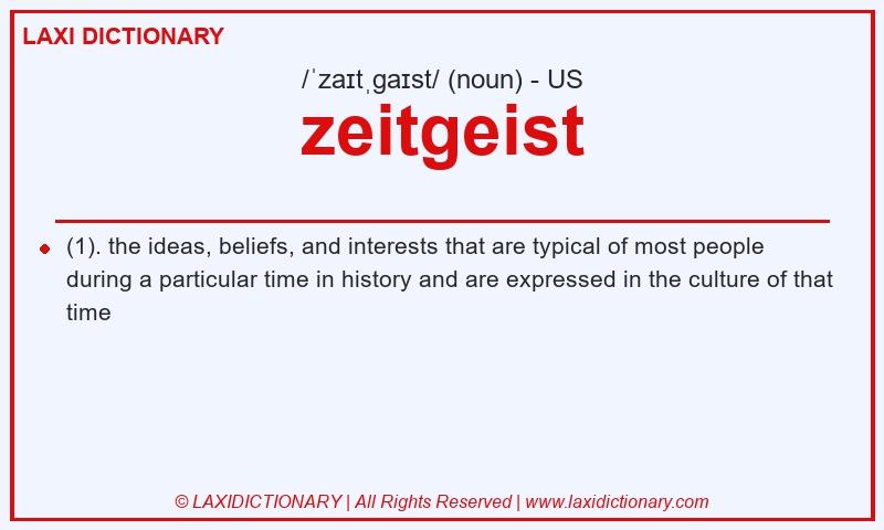 Definition zeitgeist in American English