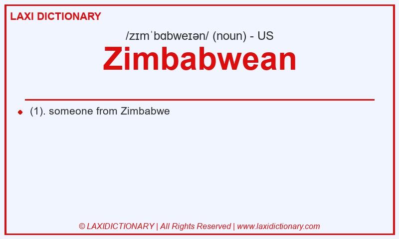 Definition Zimbabwean in American English