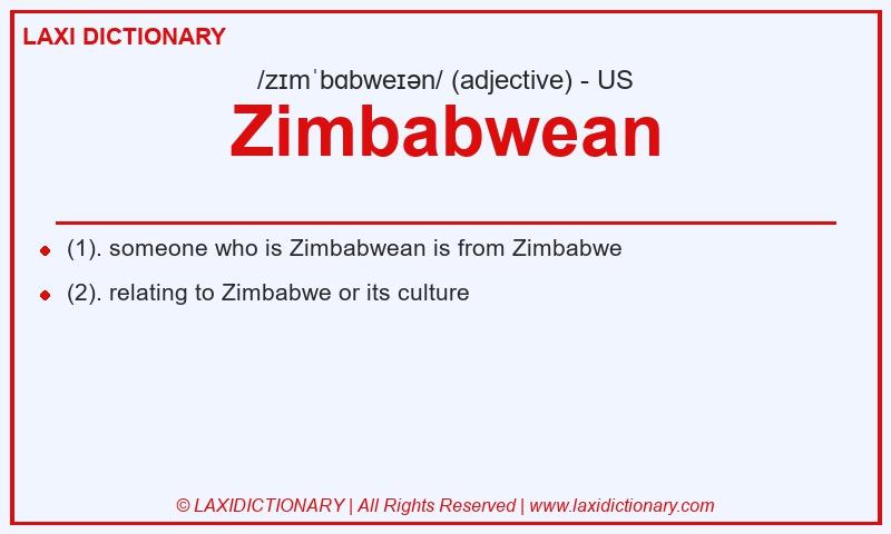 Definition Zimbabwean in American English