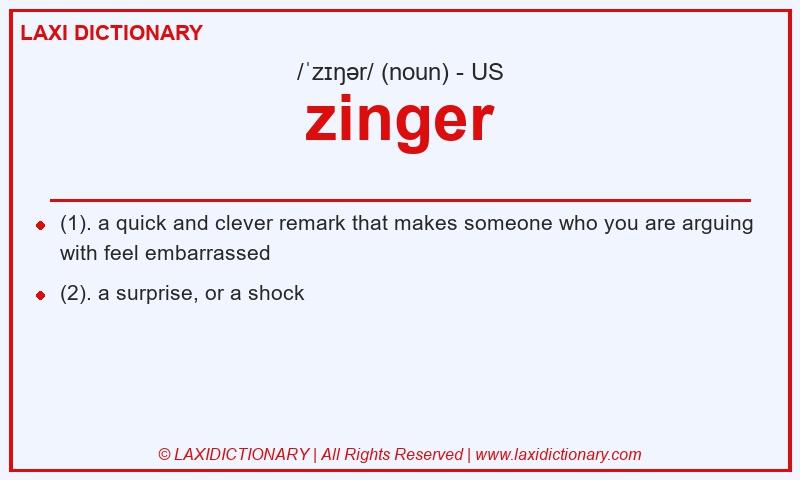 Definition zinger in American English
