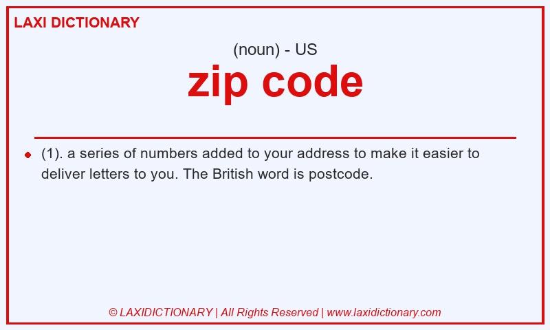 Definition zip code in American English