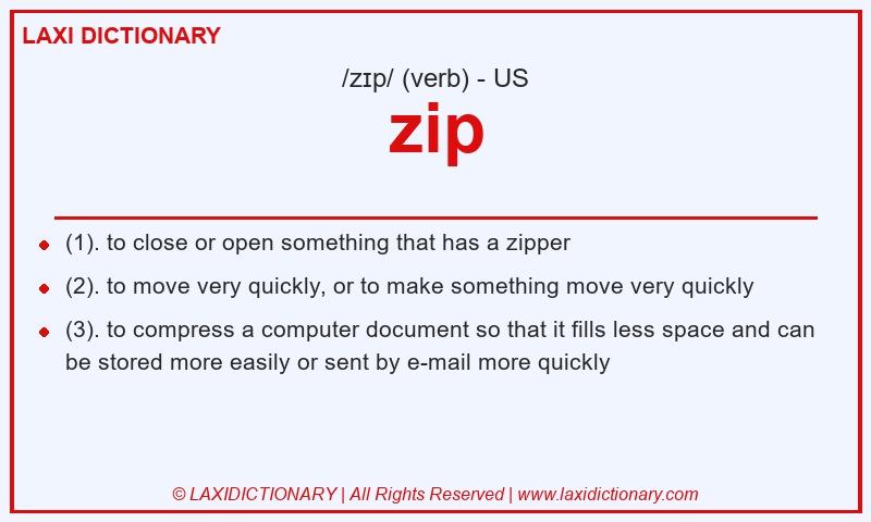 Definition zip in American English