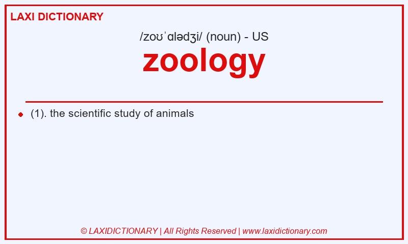 Definition zoology in American English