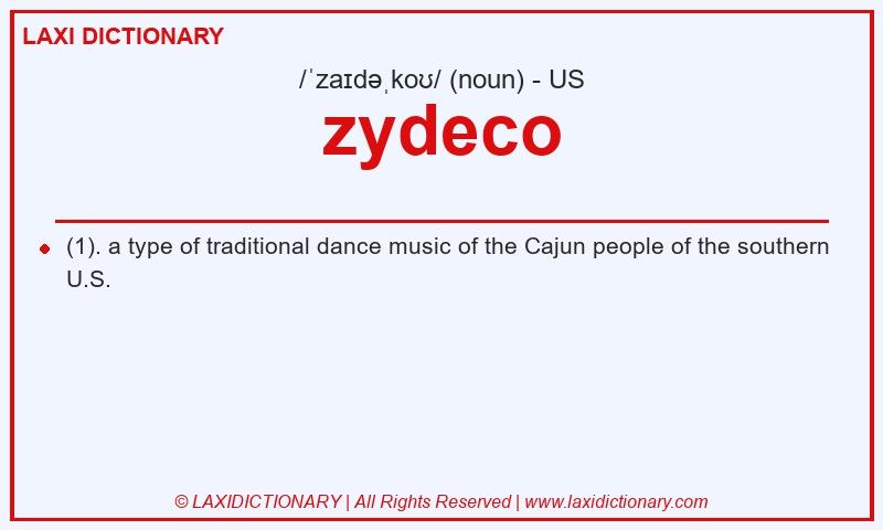 Definition zydeco in American English