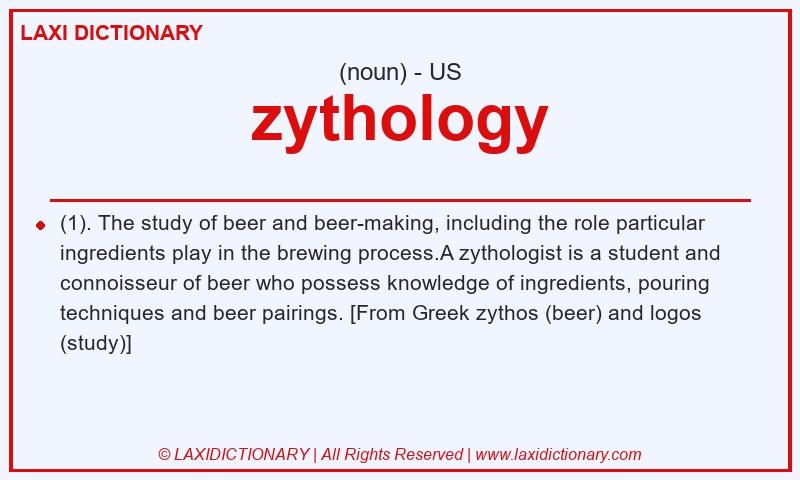 Definition zythology in American English