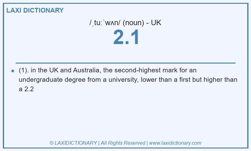 Definition 2.1 in British English