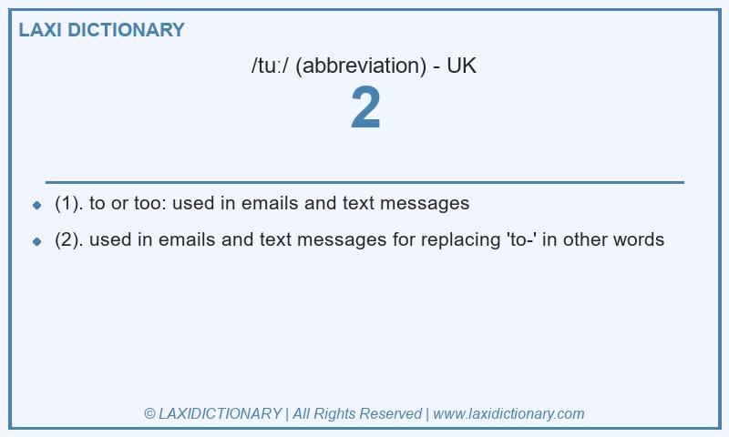 Definition 2 in British English