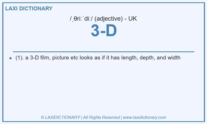 Definition 3-D in British English