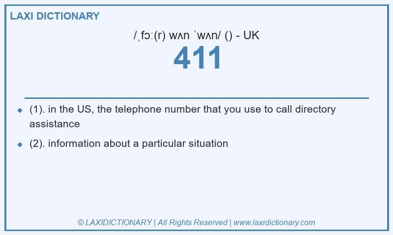 Definition 411 in British English