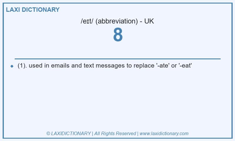 Definition 8 in British English