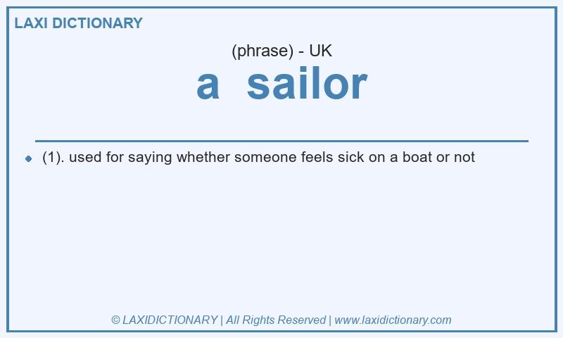 Definition a sailor in British English