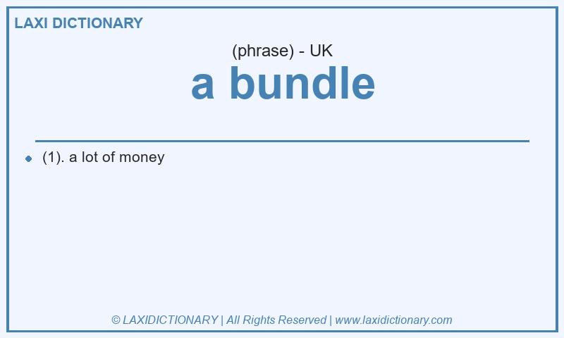 Definition a bundle in British English